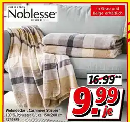 Segmüller Noblesse wohndecke cashmere stripes Angebot