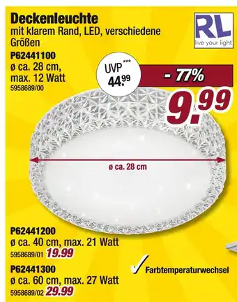 Poco Rl deckenleuchte Angebot