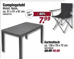 Poco Campingstuhl oder gartentisch Angebot