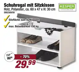 Poco Kesper schuhregal mit sitzkissen Angebot