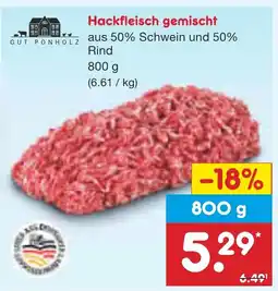 Netto Marken-Discount GUT PONHOLZ Hackfleisch gemischt Angebot