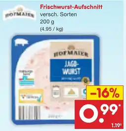 Netto Marken-Discount Frischwurst-Aufschnitt Angebot