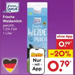 Netto Marken-Discount GUTES Land Frische Weidemilch Angebot