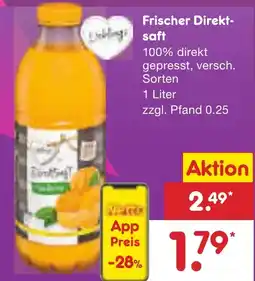 Netto Marken-Discount Frischer Direktsaft Angebot