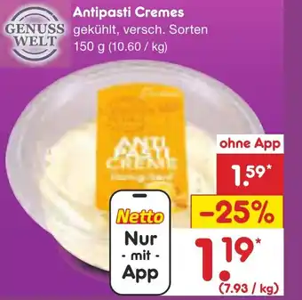 Netto Marken-Discount GENUSS WELT Antipasti Cremes Angebot