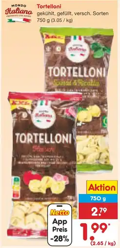 Netto Marken-Discount MONDO Italiano Tortelloni Angebot
