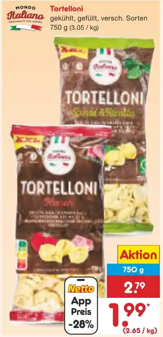 Netto Marken-Discount MONDO Italiano Tortelloni Angebot