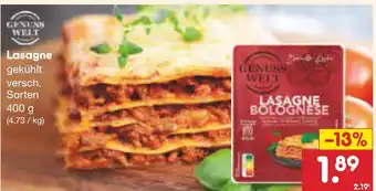 Netto Marken-Discount GENUSS WELT Lasagne Angebot