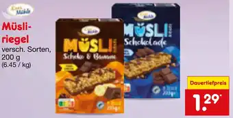 Netto Marken-Discount Korn Mühle Müsliriegel Angebot
