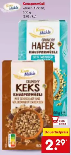 Netto Marken-Discount Korn Mühle Knuspermüsli Angebot
