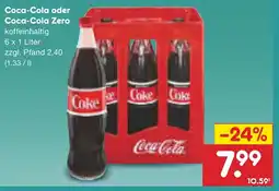 Netto Marken-Discount Coca-Cola oder Coca-Cola Zero Angebot