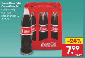 Netto Marken-Discount Coca-Cola oder Coca-Cola Zero Angebot