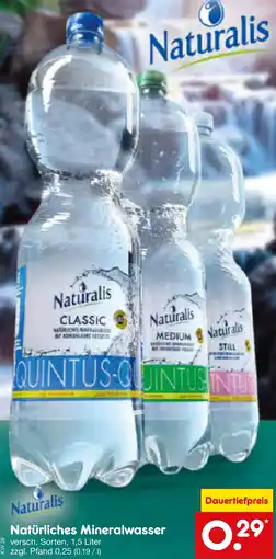 Netto Marken-Discount Naturalis Natürliches Mineralwasser Angebot