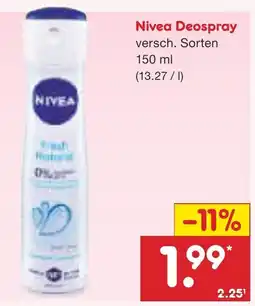 Netto Marken-Discount Nivea Deospray Angebot