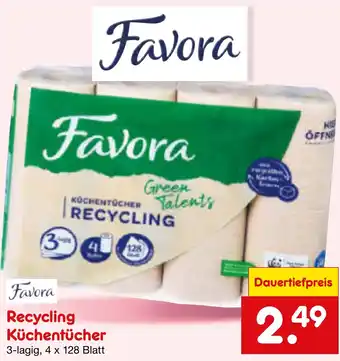 Netto Marken-Discount Favora Recycling Küchentücher Angebot