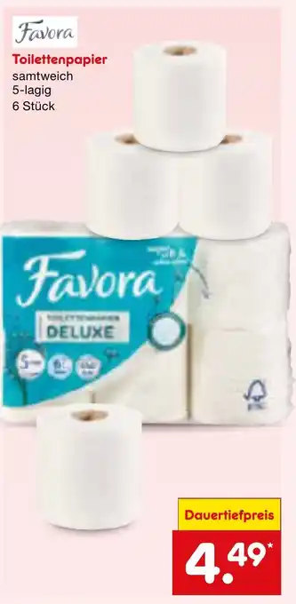 Netto Marken-Discount Favora Toilettenpapier Angebot