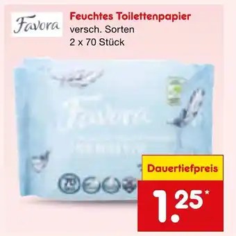 Netto Marken-Discount Favora Feuchtes Toilettenpapier Angebot