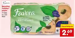 Netto Marken-Discount Favora Recycling Toilettenpapier Angebot