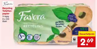 Netto Marken-Discount Favora Recycling Toilettenpapier Angebot