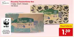 Netto Marken-Discount Favora Recycling Taschentücher Box Angebot