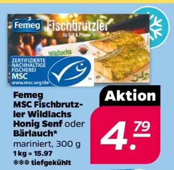 NETTO Femeg MSC Fischbrutzler Wildlachs Honig Senf oder Bärlauch Angebot