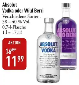Galeria Markthalle Absolut Vodka oder Wild Berri Angebot