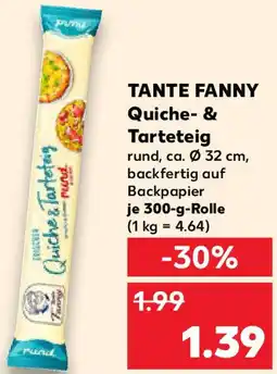 Kaufland TANTE FANNY Quiche- & Tarteteig Angebot