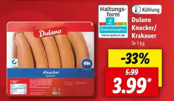 Lidl Dulano knacker/krakauer Angebot