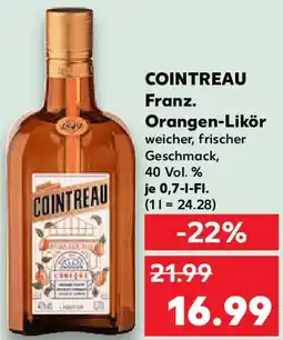 Kaufland COINTREAU Franz. Orangen-Likör Angebot
