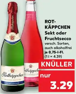 Kaufland ROTKÄPPCHEN Sekt oder Fruchtsecco Angebot