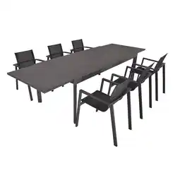 Netto Marken-Discount Garden Pleasure 7tlg. Garten Tischgruppe Sitzgruppe Stapelstuhl Stuhl Kunststoff Angebot