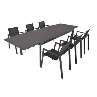 Netto Marken-Discount Garden Pleasure 7tlg. Garten Tischgruppe Sitzgruppe Stapelstuhl Stuhl Kunststoff Angebot