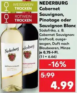 Kaufland NEDERBURG Cabernet Sauvignon, Pinotage oder Sauvignon Blanc Angebot