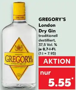 Kaufland GREGORY'S London Dry Gin Angebot