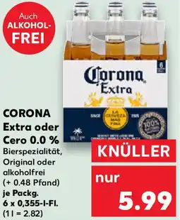 Kaufland CORONA Extra oder Cero 0.0 % Angebot