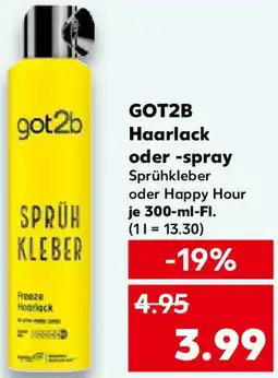 Kaufland GOT2B Haarlack oder -spray Angebot