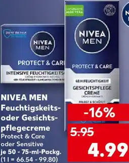 Kaufland NIVEA MEN Feuchtigskeits- oder Gesichtspflegecreme Angebot