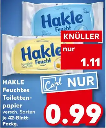 Kaufland HAKLE Feuchtes Toilettenpapier Angebot