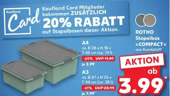 Kaufland ROTHO Stapelbox COMPACT Angebot