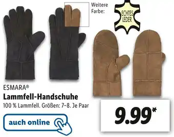 Lidl Esmara lammfell-handschuhe Angebot