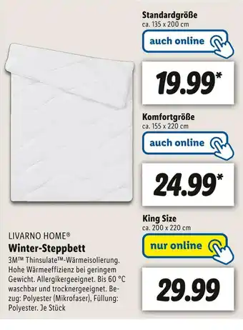 Lidl Livarno home winter-steppbett Angebot