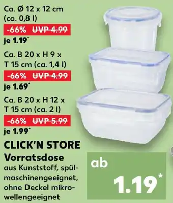 Kaufland CLICK'N STORE Vorratsdose Angebot