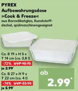 Kaufland PYREX Aufbewahrungsdose Cook & Freeze Angebot