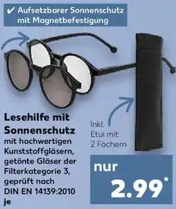 Kaufland Lesehilfe mit Sonnenschutz Angebot