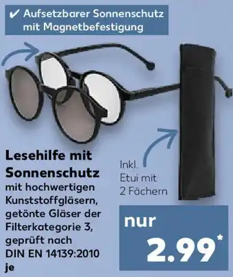 Kaufland Lesehilfe mit Sonnenschutz Angebot