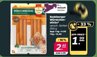 NETTO Radeberger Würstchensticks Angebot
