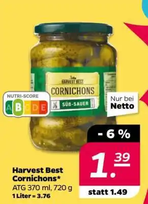 NETTO HARVEST BEST Cornichons Angebot