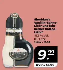 NETTO Sheridan’s Vanillin-Sahne-Likör und feinherber Kaffee-Likör Angebot