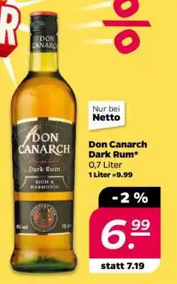NETTO DON CANARCH Dark Rum Angebot