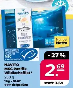 NETTO NAVITO MSC Pazifik- Wildlachsfilet Angebot